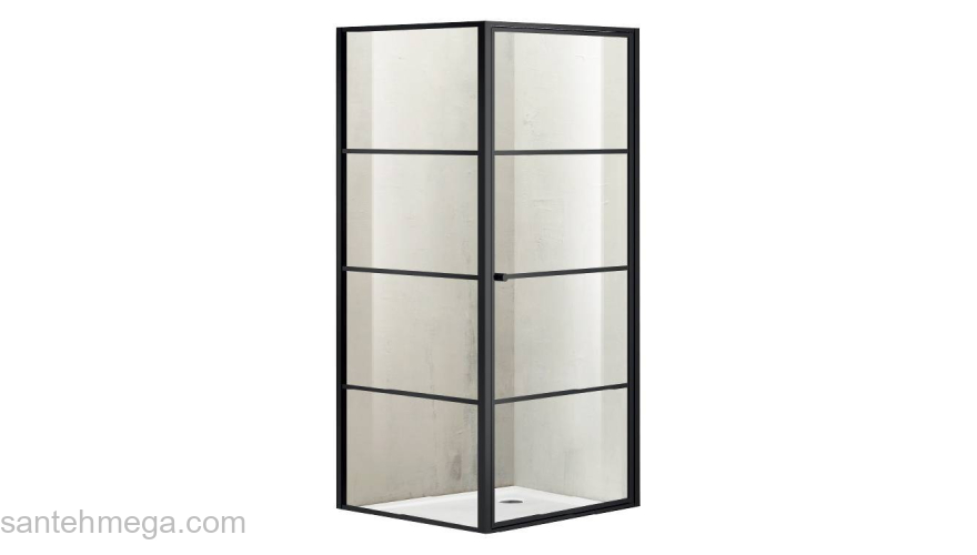 Душевое ограждение AZARIO Richmond 100х100 AZ-NAG1221 1000 Black. Фото