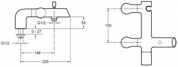 Смеситель для ванны JACOB DELAFON Toobi E8963-CP. Фото