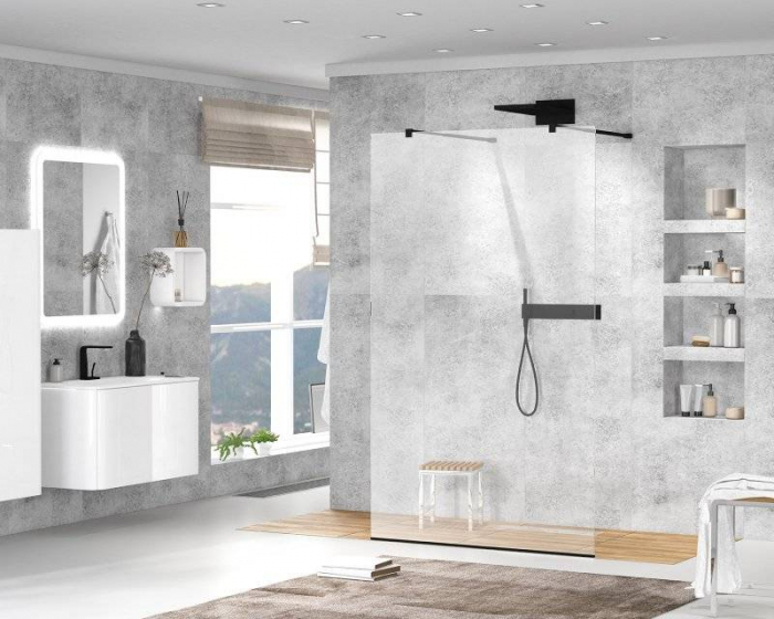 Душевая перегородка CEZARES Liberta LIBERTA-L-2-80-C-NERO