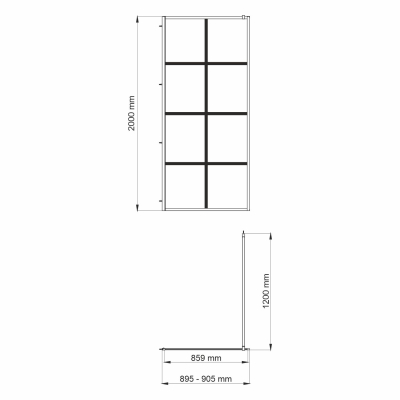 Душевая перегородка WASSERKRAFT Glan 90х200 66W39